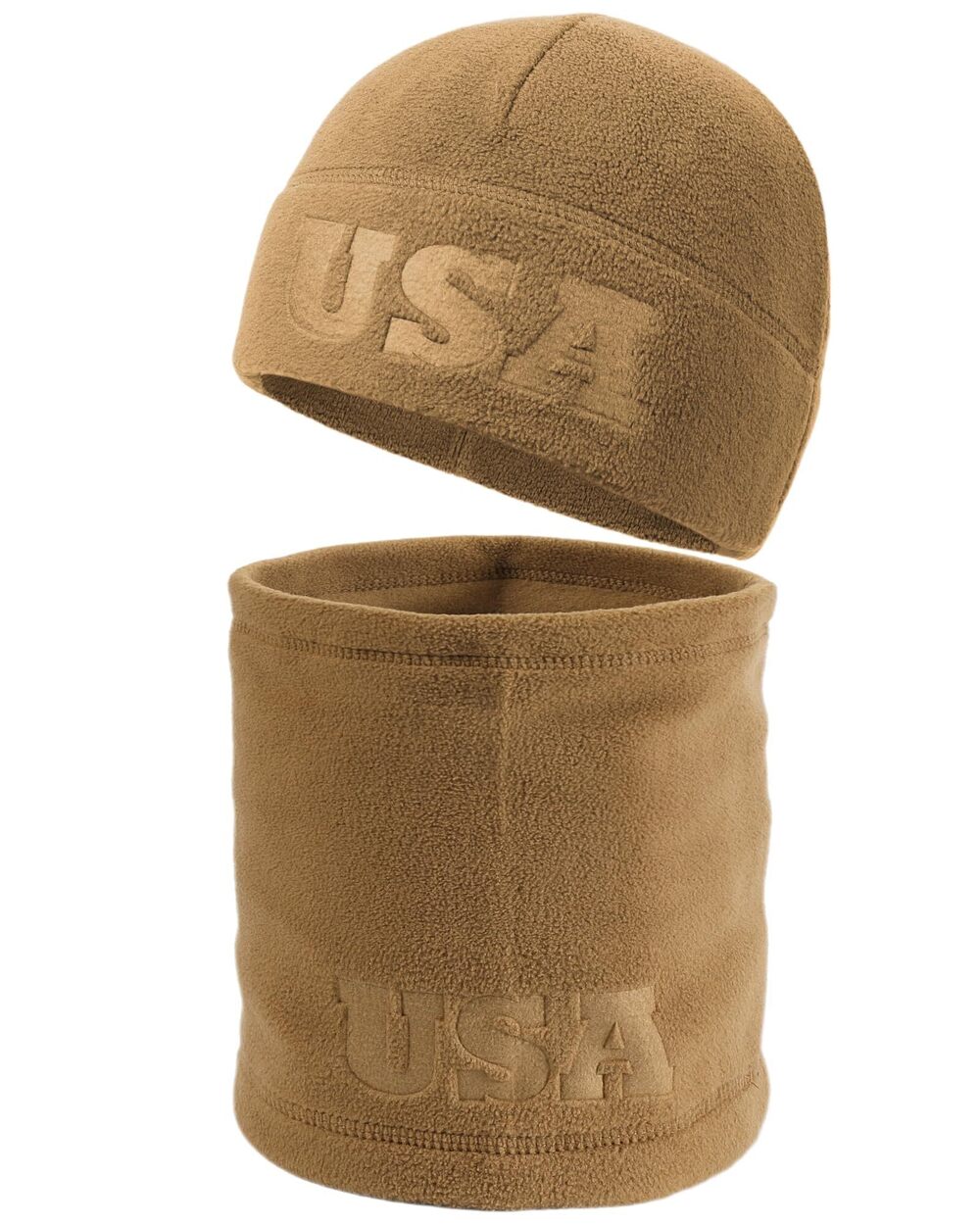 5076 2 PCS Tactical Fleece Cap Neck Gaiter Set, Multi-Season Army Military